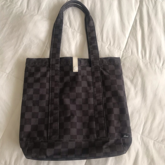 Herschel Tote - Black/Gray Checkered - Picture 2 of 8
